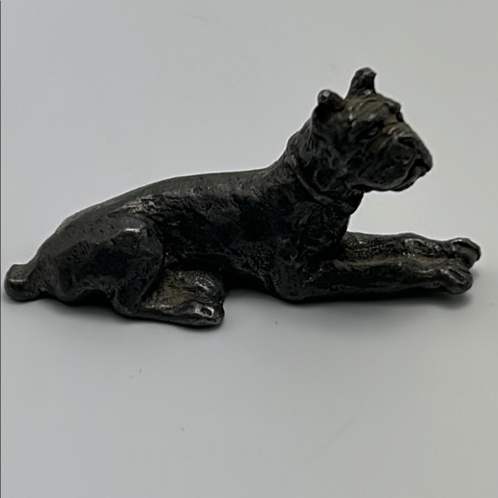 Vintage 1981 Pewter Bulldog Figurine Miniature 1.75 Inches Bull Dog - Picture 8 of 9